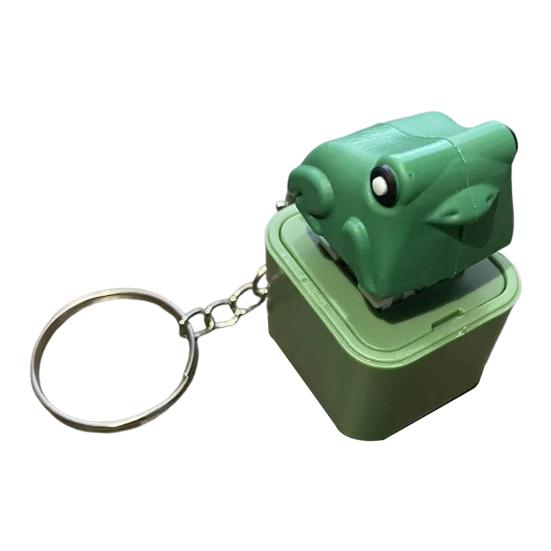 Frog Croaking Fidget Toy with Light & Sound Rechargeable Keyboard Fidget Toy Portable Anxiety Relief Fidget Keychain Sensory Decompression Gadget 1pc