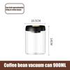 Coffee Bean Storage Kitchen Mini Glass Bottles Manual Vacuum Pumping Moisture-proof Transparent Vacuum Seal Container Jars Home