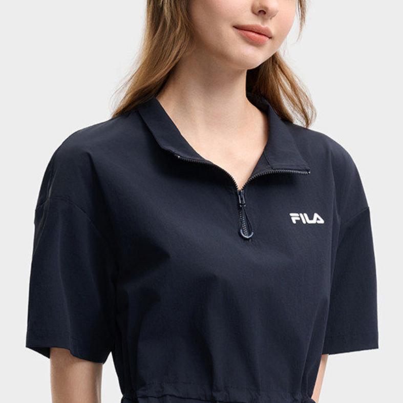 FILA Fleece Fashion Casual Short Sleeve Dress Women dresses F11W629302F