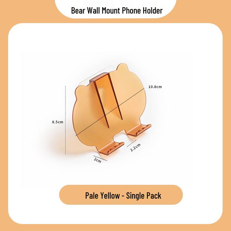 New Bear Wall-Mounted Phone Holder - No Drills Needed Bear Wall-Mounted Phone Holder