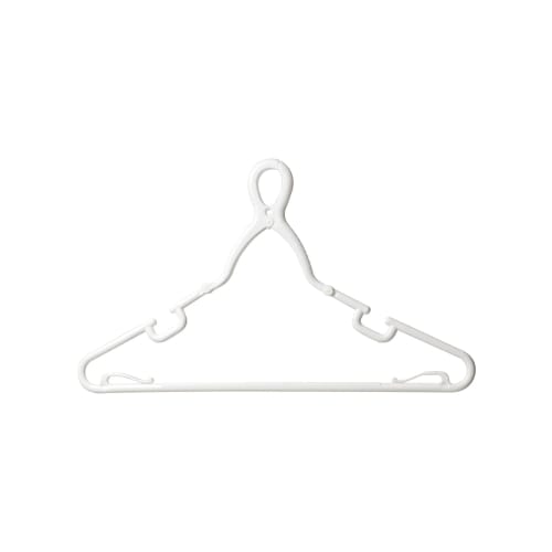 Strix Design Grip Hangers, 10 Pieces (2 Sets of 5 Pieces), White, Laundry, Indoor Drying, Simple Design, SB-090