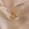 French Shiny Luxury Zircon Metal Earrings Korean Fashion Jewelry Halloween Girl's Design Sense Unusual Accessory for Woman 