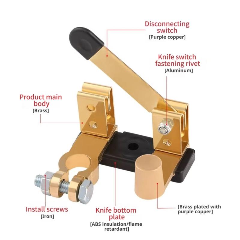 12V 24V Energy Power Shutoff Tool for 15-17mm Negative Terminal Car Marine Power Battery Disconnect Switches