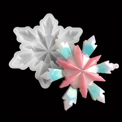 2pcs Christmas Silicone Resin Mold Set - Large Snowflake Shape for DIY Ornaments, Jewelry Making & Winter Home Decor