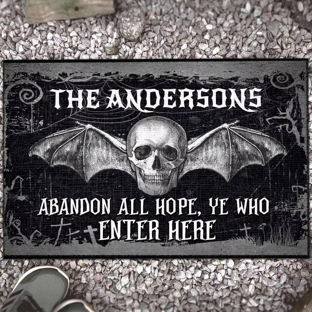 American Halloween Decorative Doormat Anti-Slip Foot Mat Home Bathroom Toilet Floor Mat for Entrance Hall Home Decoration