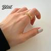 Anti-oxidation Ring Thumb Hollow Heart Shape Adjustable Opening Design Finger