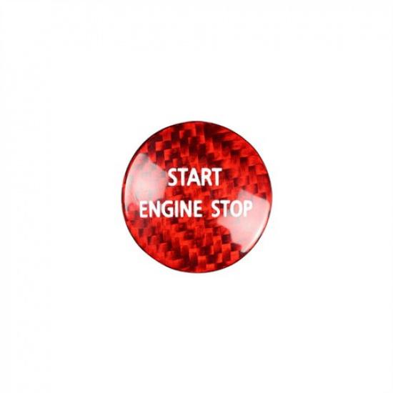Red Carbon Fiber Start Button Sticker For Range Rover Sport Discovery 4 09-13