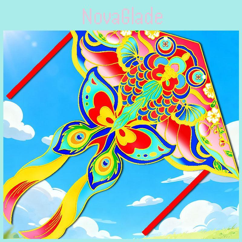 Schmetterlings-Goldfisch-Drachen Mit Glasfasergestell Für Den Außenbereich Und Als Geschenke