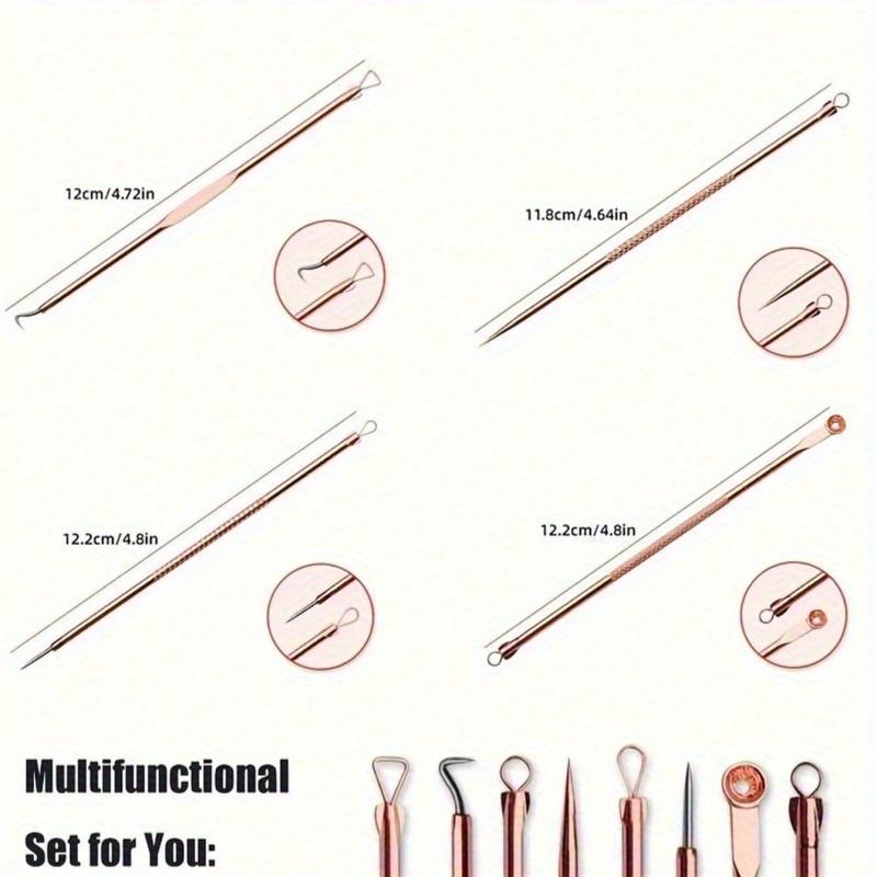 4Pcs Remover Pimple Comedone Extractor Tool Acne Removal Kit Treatment for Blemish,Risk Free Removal of Facial Blemishes