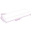 Wall Shelf Dark Brown 60 X 20 X 4 Cm Solid Oak Treated