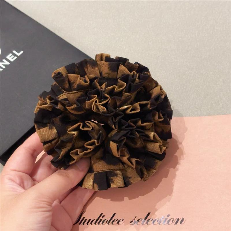 Premium Sense Elegant Retro Style Leopard Print Heavy Industry Hair Band Headband Hair Accessories Headflower Ponytail Rubber Band Hair Rope Women