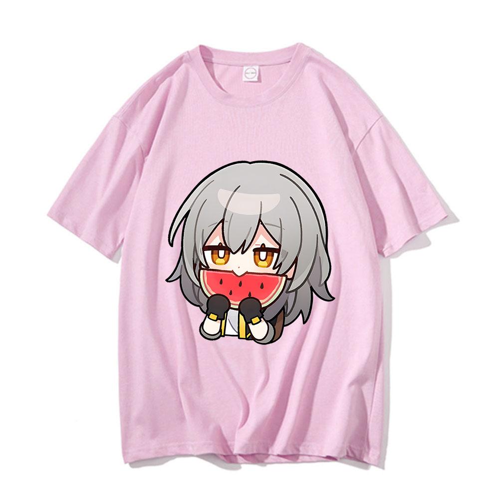 Honkai Star Rail Trailblazer Onlooker T-shirts Men/women Kawaii/Cute Tshirts QQcharacter T Shirts 100% Cotton Four Seasons LOOSE