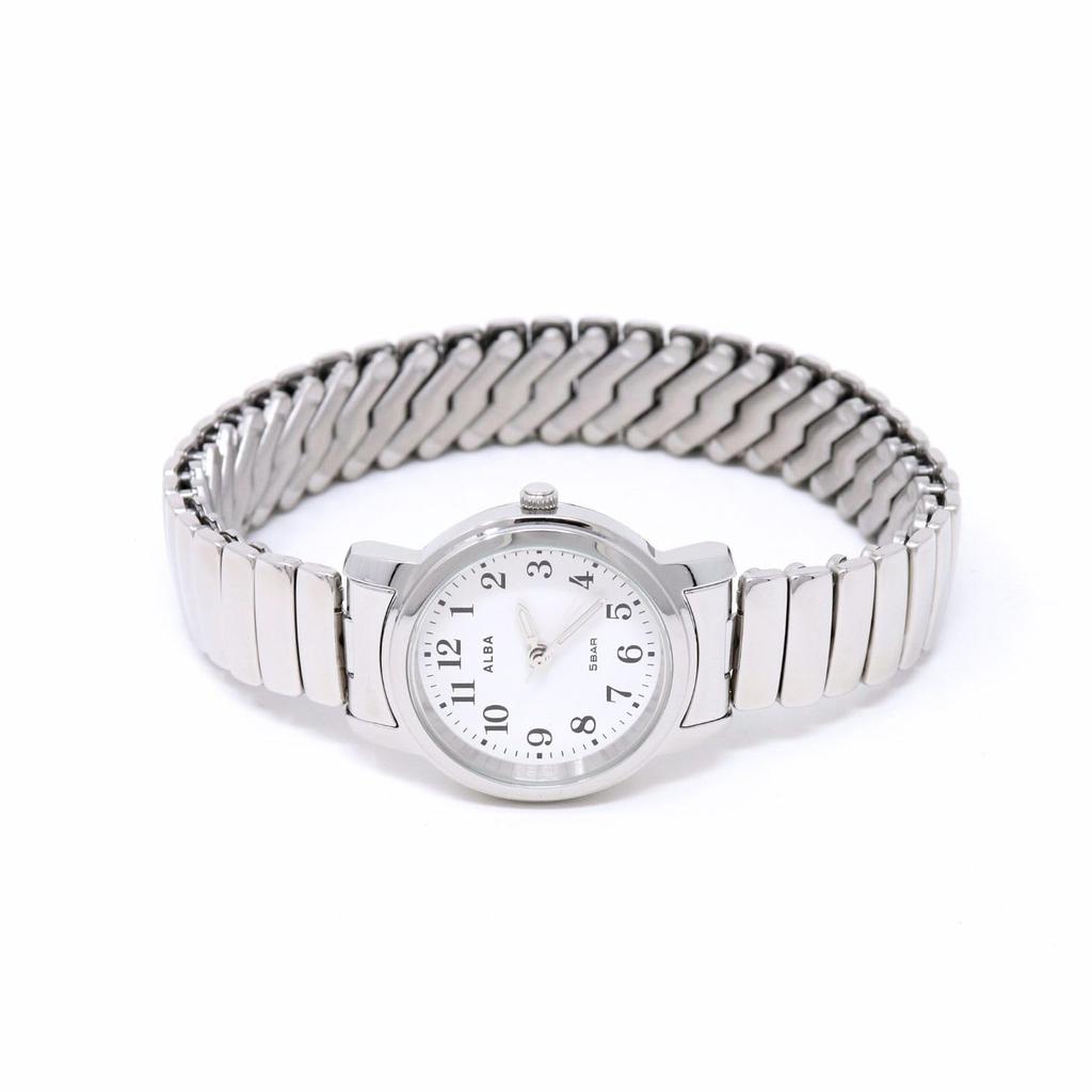 Seiko Watch Alba Watch Quartz Stainless Steel Reinforced Waterproof for Daily Life Analog SEIKO ALBA Women's (5 ATM) (AEGK441 (Dial White, Case