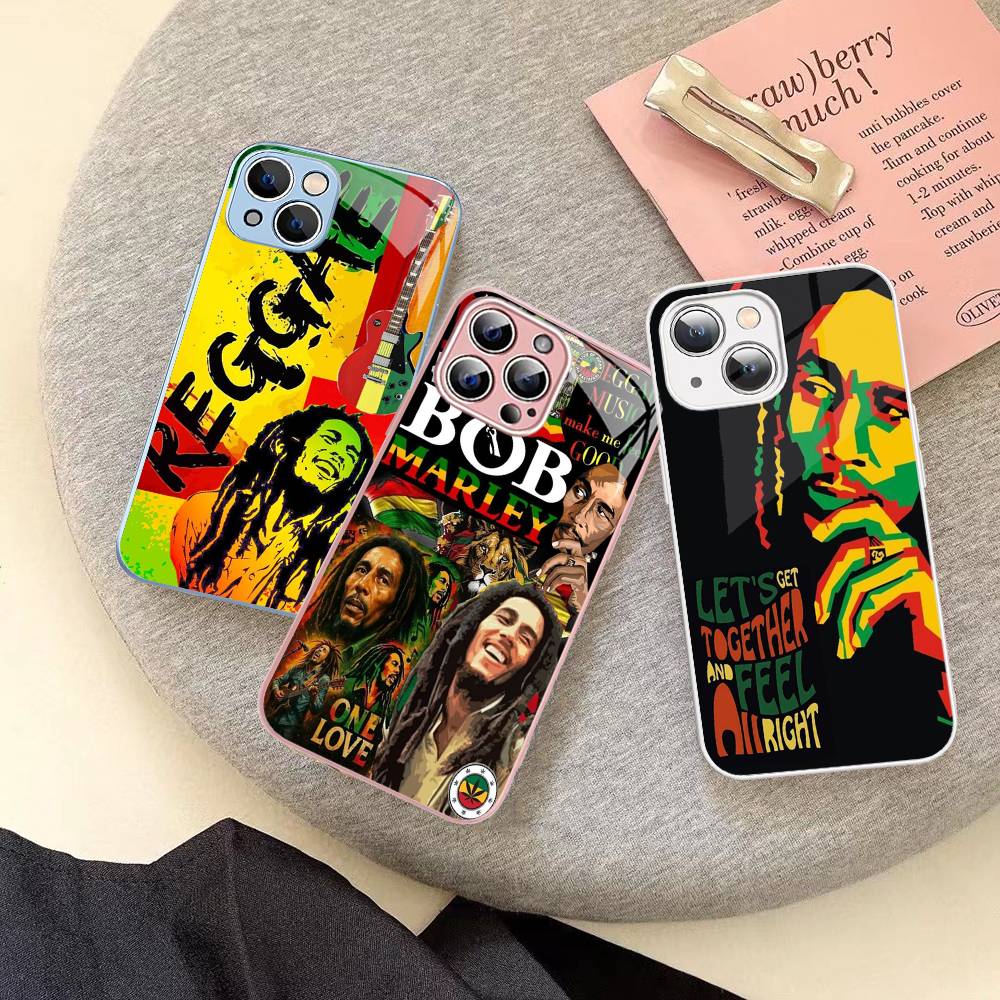 Bob Marley Rasta Lion Tempered Glass For Iphone 14 13 12 11 Pro Mini XS MAX 14Plus X XS XR Fundas