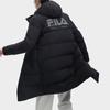 FILA Logo Printed Long Hooded Casual Down Jacket Men Outerwear Black F11M349907R-BK