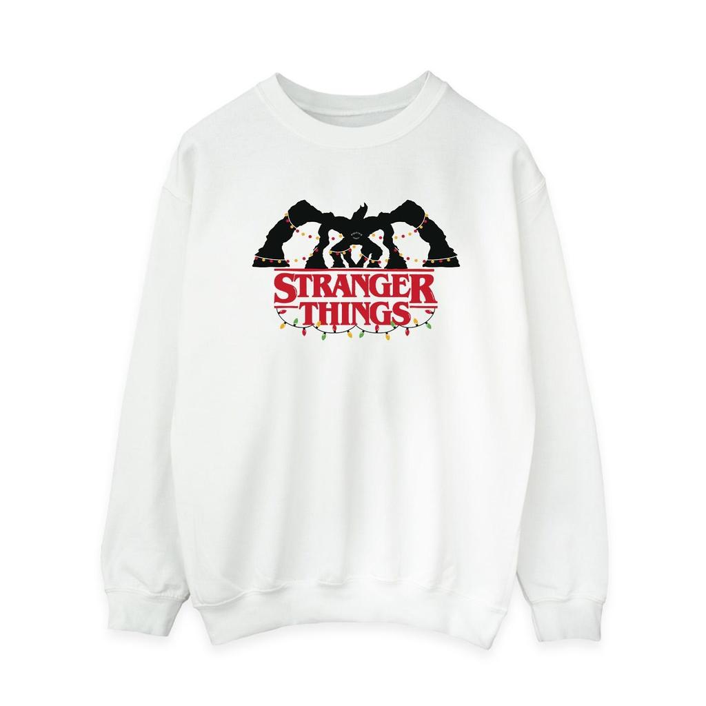 Netflix Womens/Ladies Stranger Things Demogorgon Christmas Lights Sweatshirt