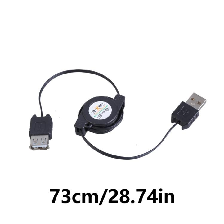 Portable USB 2.0 Male To Female Retractables Data Charging Extendable Cable for Various USB Accessories