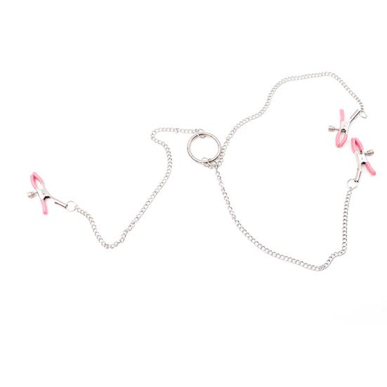Body Clamp Chain Adjustable Pressure 3-Head Clitoral Body Clip Ring Men Women Non Piercing Body Jewelry Adults Sex Toy