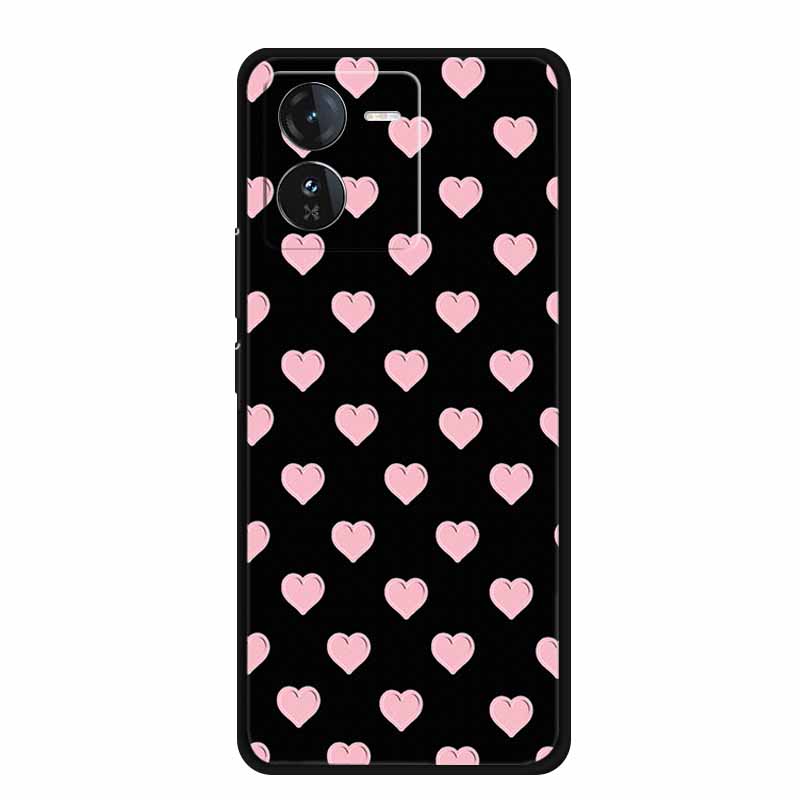 3D Emboss Case For Vivo iQOO Z9 x Phone Case Shockproof Black Silicone Soft Back Cover For Vivo iQOO Z9x Y37 Pro Case Z 9 x Capa