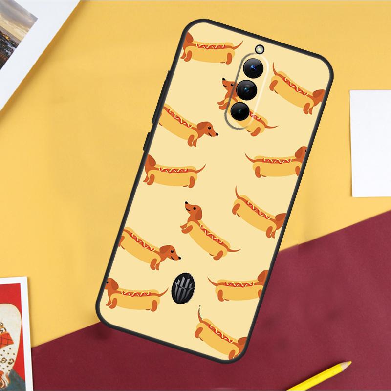 

Cartoon Dachshund Sausage Dog Case For ZTE Nubia Red Magic 10 Air 5G 6R 6 7 6S 7S Pro 8S 9S 10S 8 9 10 11 Pro Plus Cover RedMagic 11 Pro Plus