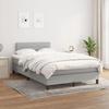 Exclusive House - Bed Slat Base with Mattress Light Grey 120x200cm Fabric