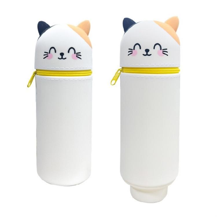 Expandable Cartoon Pen Organizer Pencil Storage Case Foldable Silicone Pouches Great For School Office Home Storage Use
