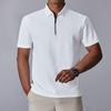 New Zipper Design Comfortable and Versatile Commuter Breathable Short-sleeved POLO Shirt Men's Stand Collar Casual Half-sleeved