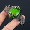 Zelený bleskový labradoritový drahokam z čistého medeného drôtu ručne vyrábaná manžeta/náramok