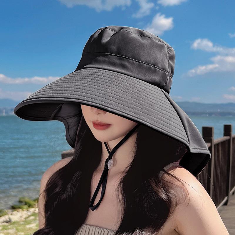 

Big brim sun hat women s face shawl purple line summer sun riding sun hat hiking hat