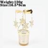 Love Wedding Candle Holders Snowflake Deer Fairy Rotating Candlestick Metal Tray Romantic Home Decoration Christmas Ornament