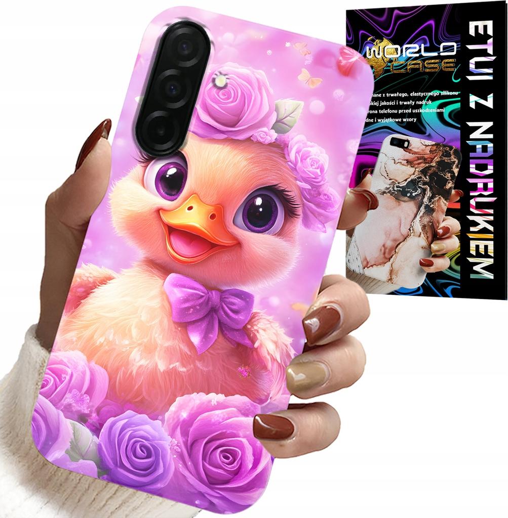 Etui Do Samsung Galaxy A36 5G - Słodka Kaczucha, Kaczka Na Różowym Tle