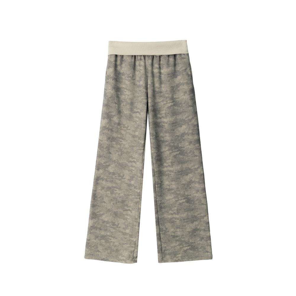 

HeyHenry Vintage Camouflage High-Waist Wide-Leg Pants for Women - Spring Street Style S абрикосовый