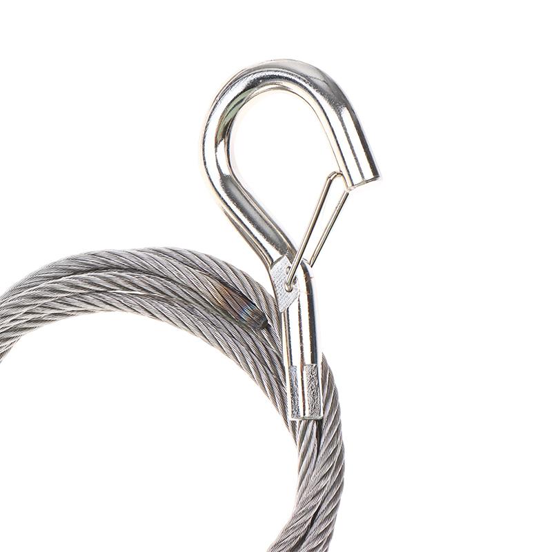 Locking Stainless Steel Wire Rope Adjustable Retractable Suspension Lanyard for Industrial Equipment Hanging Work