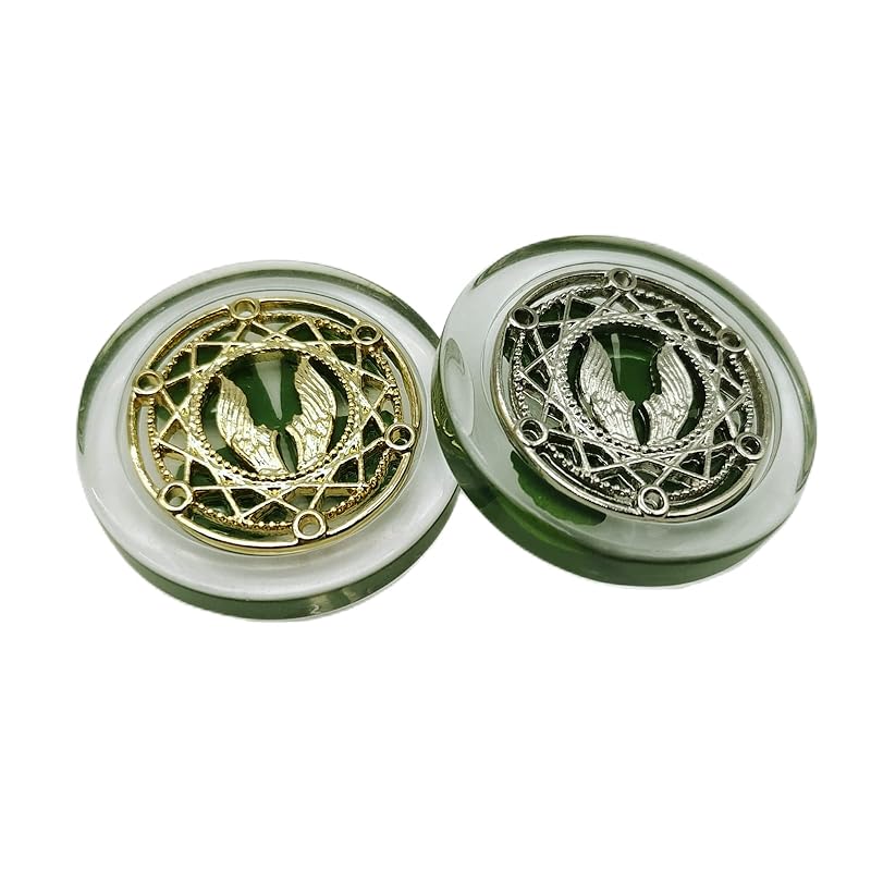 2Pcs Real Four Leaf Clover - Clover Stone Pocket Lucky Charm, Irish Blessing Good Luck Gift for Friends, Family (Transparent)