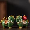 Chinese Style Horse Miniature Resin Desktop Ornament Gift Zodiac Horse Ornaments  Office