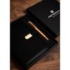 Gift Set: Black, Elegant A5 Lined Notebook and Pen with Black Ink - Peterson