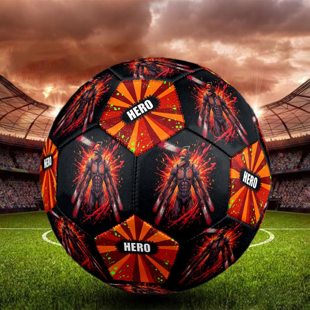 1pc Chainsaw Man Soccer Ball Size 5 Indoor Soccer Ball Fashion Colorful Backyard Game - Great For Sports Fans Gift HE3
