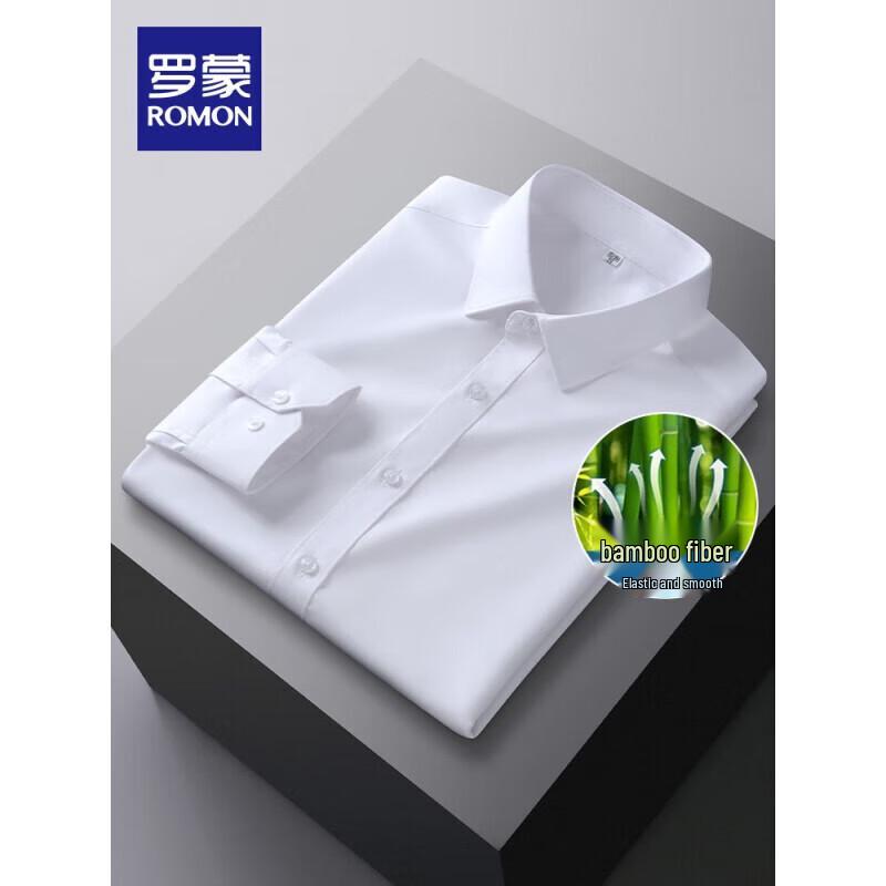 ROMON Men s Wrinkle-Free Bamboo Fiber Long-Sleeve Shirt 41