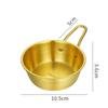 304 Stainless Steel Rice Bowl with Handle for Sauce and Cold Drinks