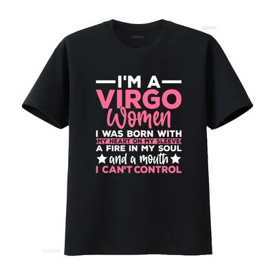 Ich bin eine Jungfrau Frau Sternzeichen Horoskop T-Shirt vintage gewaschen dehnbar bequem weich Designer-Kleidung atmungsaktiv stilvoll