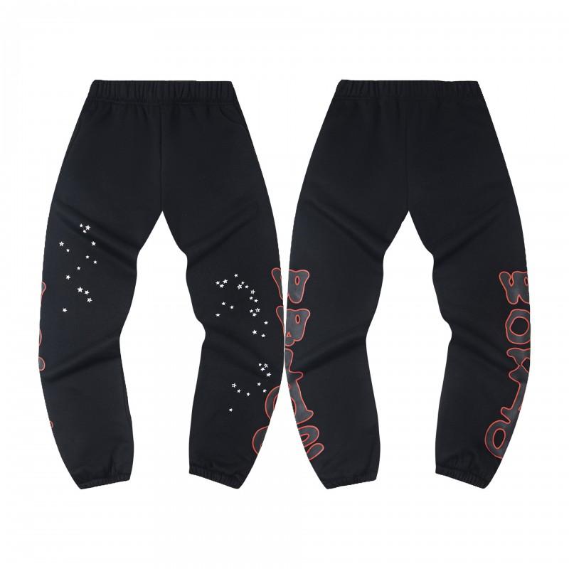 Mens Oversized Hooded Sweatshirt With Spiderweb Foam Print Cotton Fleece-Lined