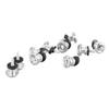 10 Pcs Guitar Strap Lock Button Mushroom Style Adjustable Universal Strap Lock Pin for Ukulele Bass Silver
