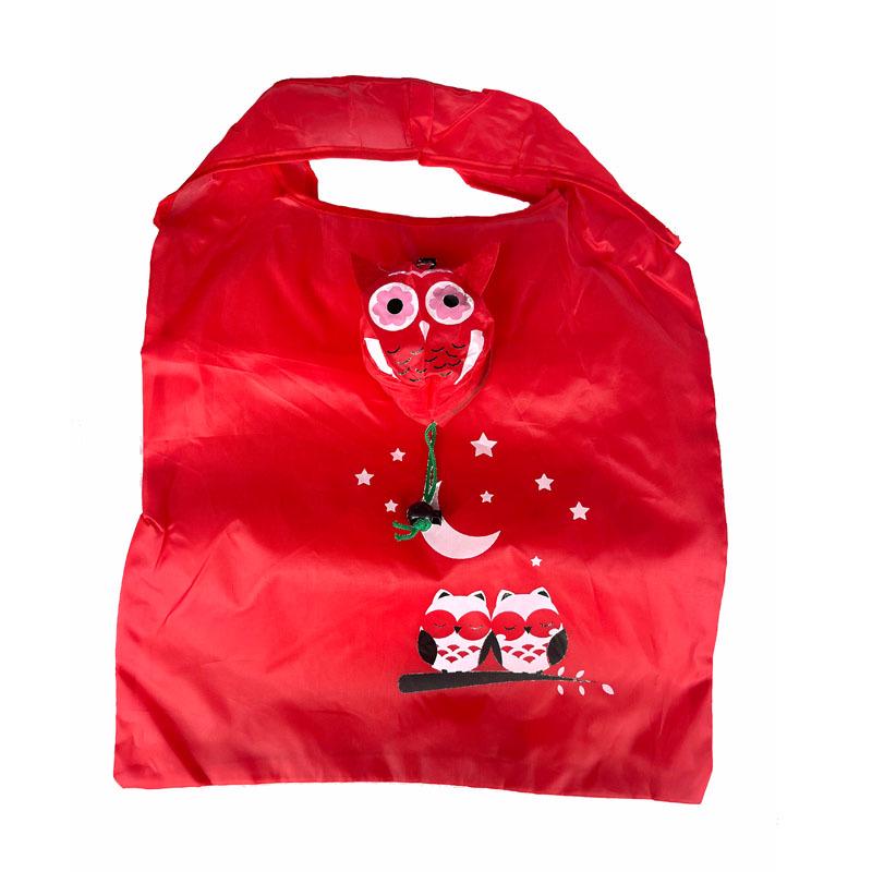 Cartoon Animal Drawstring Shopping Bag, Thick Polyester Foldable Reusable Storage Gift Bag, Customizable Tote Bag
