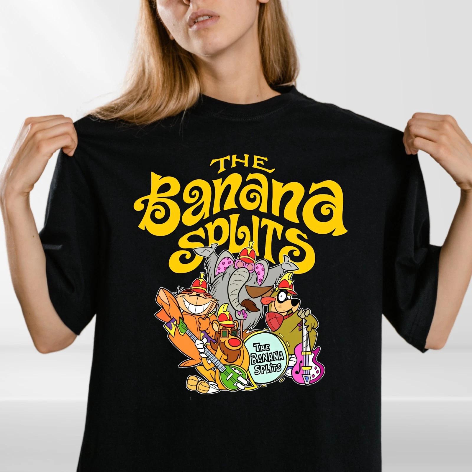 The Banana Splits Funny Cartoon Meme Animals Lover Gifts Vintage Unisex T-Shirt XL