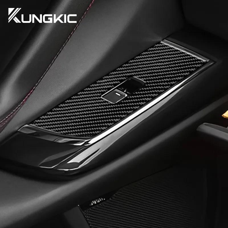 Real Carbon Fiber For Mazda CX-9      Mazda CX9 RHD LHD Car Window Lift Decor Panel Sticker Accessories