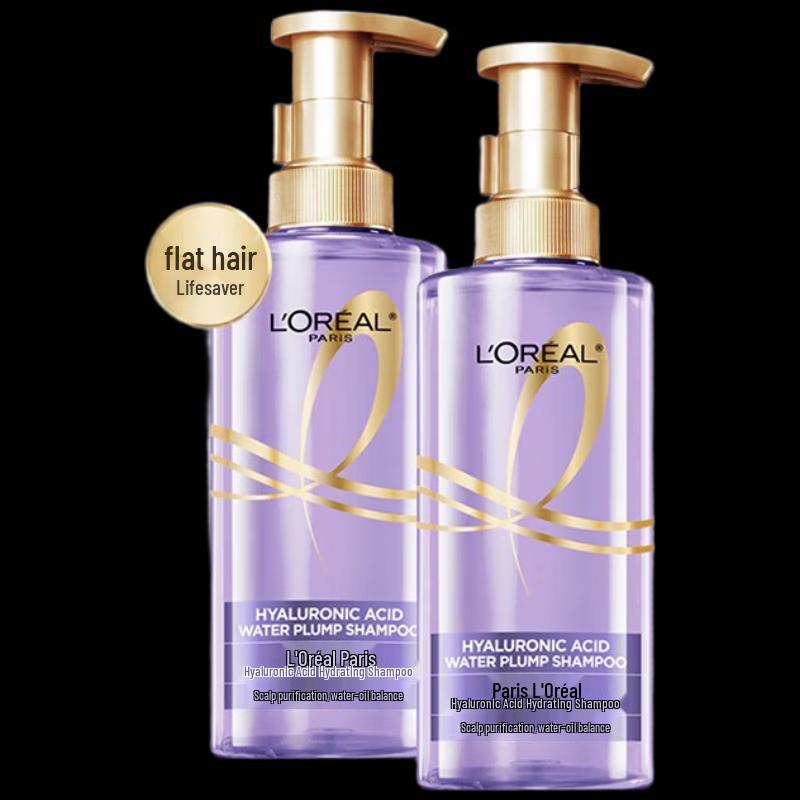 L'Oreal Hyaluronic Acid Volumizing Oil Control Shampoo Twin Pack