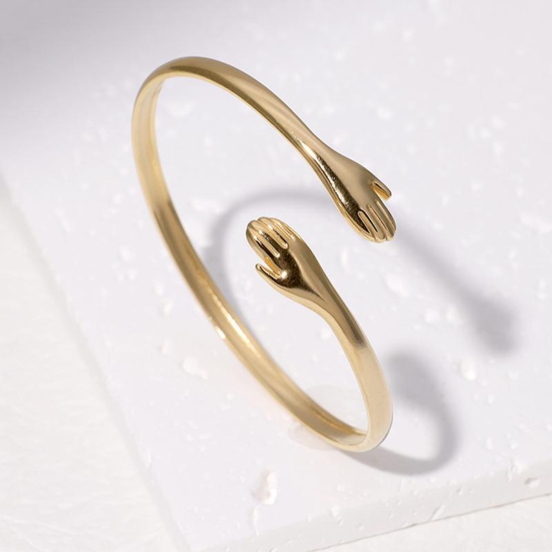 

Романтичный объятия, объятия, регулируемый открытый браслет, любовь, манжета, тонкий браслет для женщин, мужчин, пара, ювелирные изделия, шикарные свадебные подарки