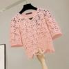 ZANZEA Women Summer V-Neck Short Sleeve Casual Lace Patchwork Blouse