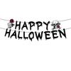 Halloween Party Supplies Include Paper Plates, Cups, Napkins, Tablecloth, Banner