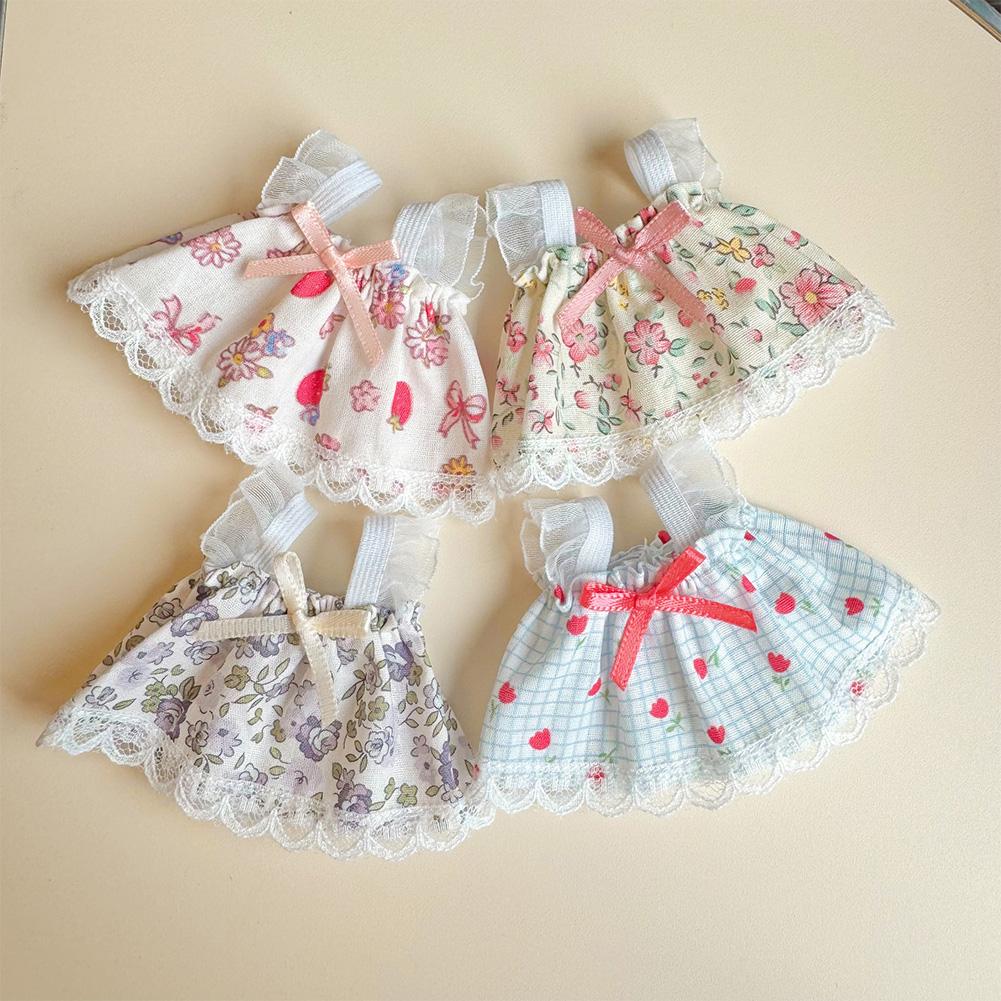 For 17cm Labubu Doll Dress Cute Doll Lovely Clothes Accessories Princess Dress Plush Dolls Clothes